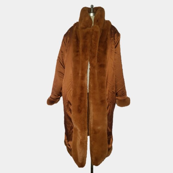 * Host Pick * NWT Forever 21 Camel Faux Fur Coat M - Picture 9 of 11